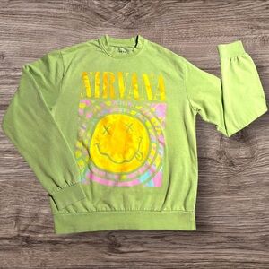NIRVANA Lime Green Crewneck Sweater